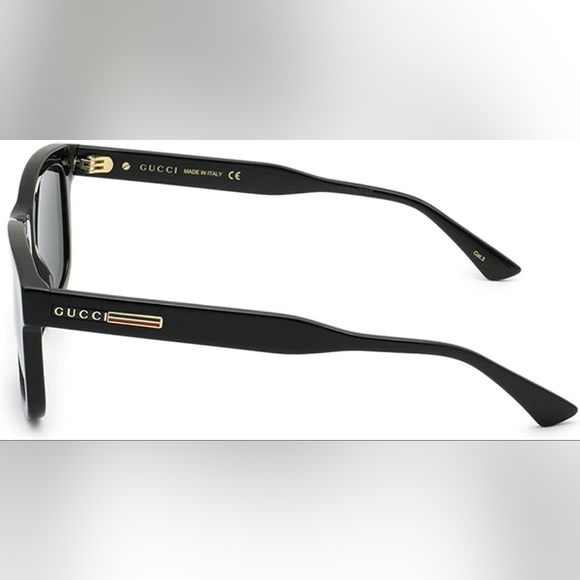 NEW GUCCI MEN'S RECTANGLE SUNGLASSES GG0824S 005 BLACK GUCCI EYEWEAR - Picture 5 of 8